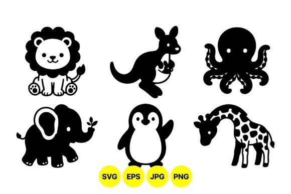Download Cute Safari Animal Clipart Set - Premium Resources