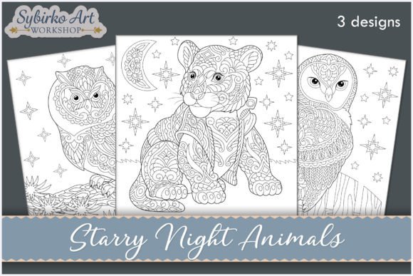 Download Starry Night Animals Coloring Book - Starry night animals Collection
