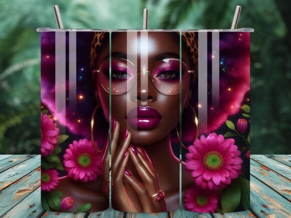 Download Floral Cross African Woman Tumbler Wrap - Premium Resources