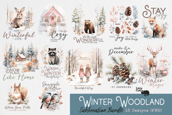 Download Winter Woodland PNG Sublimation Bundle - Winter woodland png Collection