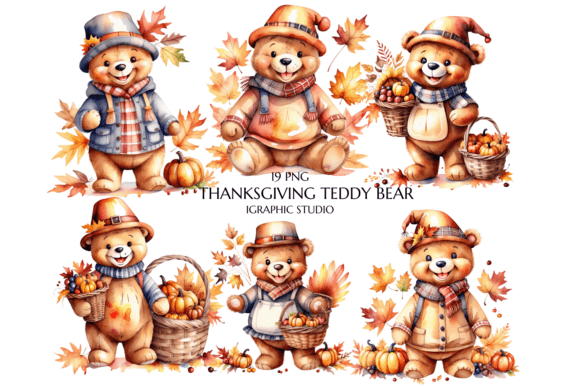 Download Thanksgiving Teddy Bear Clipart, - Thanksgiving Collection