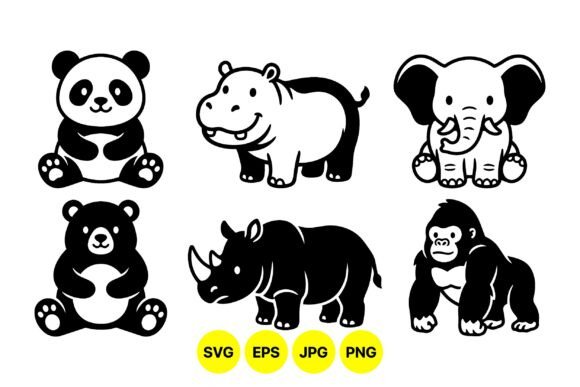 Download Cute Safari Animal Clipart Set - Premium Resources