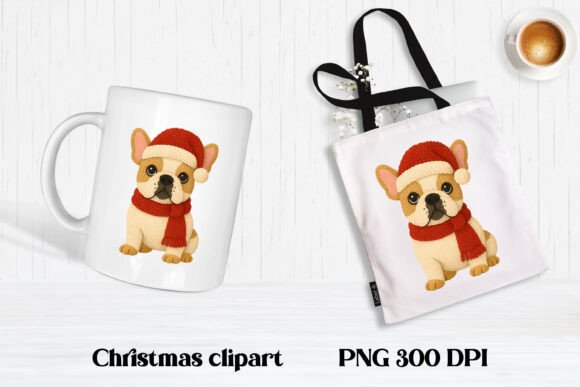 Download Christmas Knitted Dog Clipart PNG Design - Premium Bundle