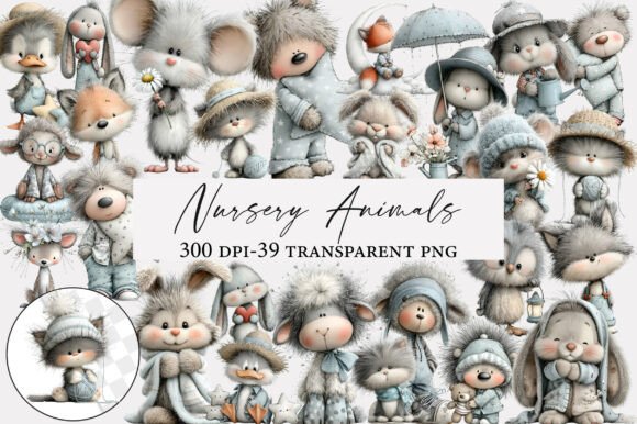 Download Watercolor Nursery Animals Clipart - Nursery animals clipart Collection