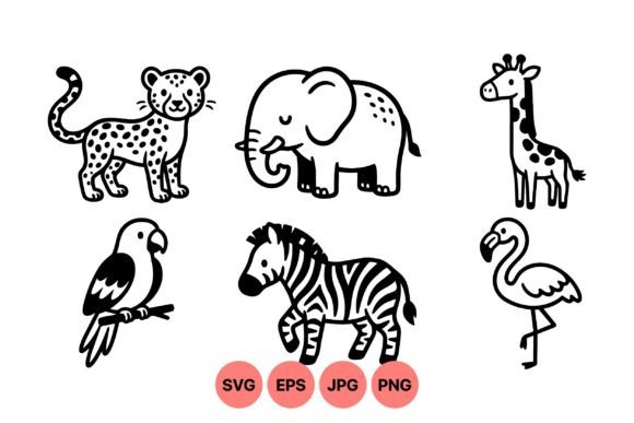 Download Cute Safari Animal Clipart Set - Cute safari animal clipart Collection