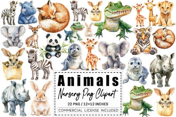 Download Nursery Animals Clipart. - Nursery animals clipart Collection