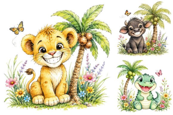 Download Cute Safari Animal Clipart Bundle - Cute safari animal clipart Collection